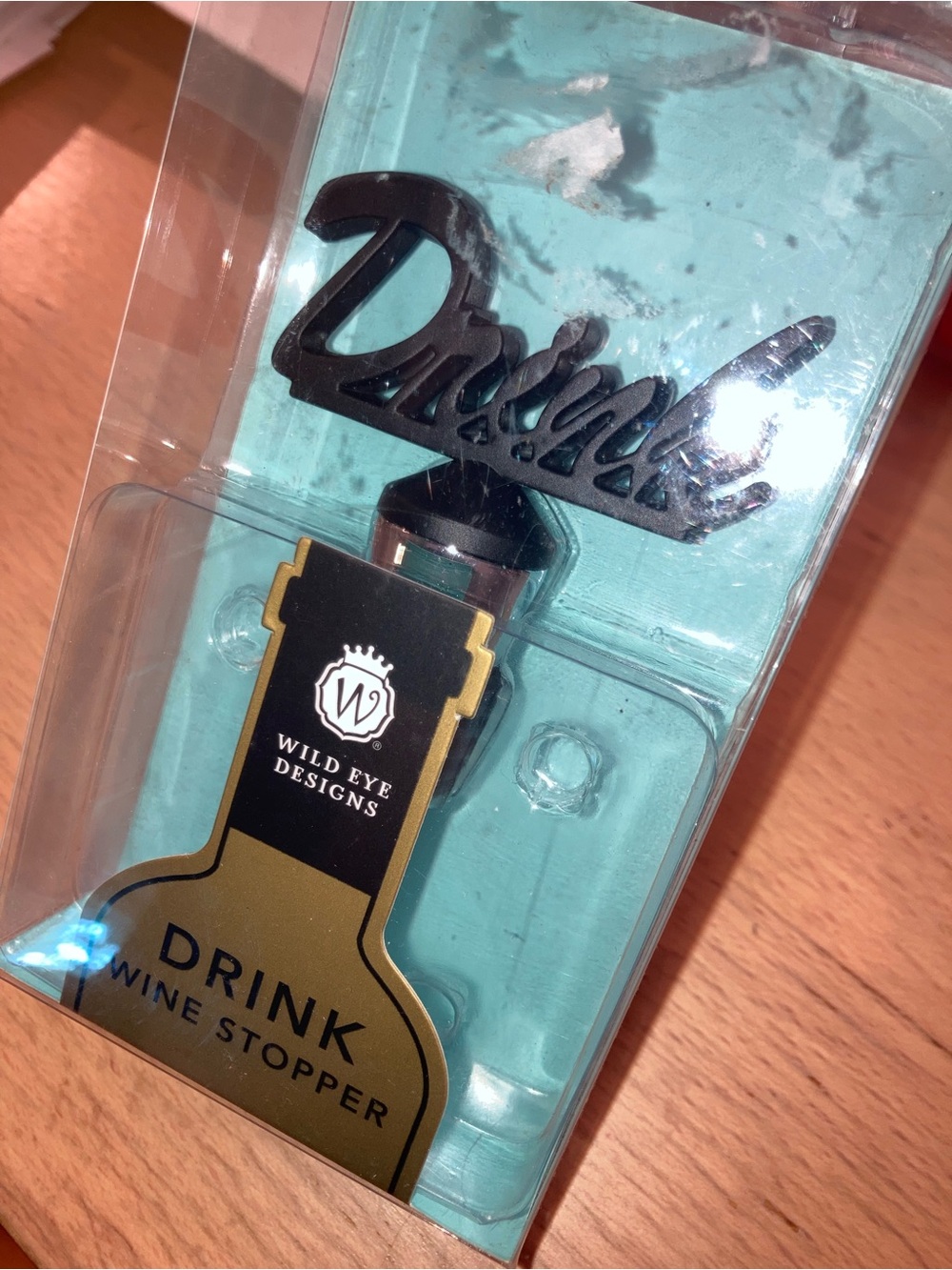 Wine Stopper - “Drink” Black NIN